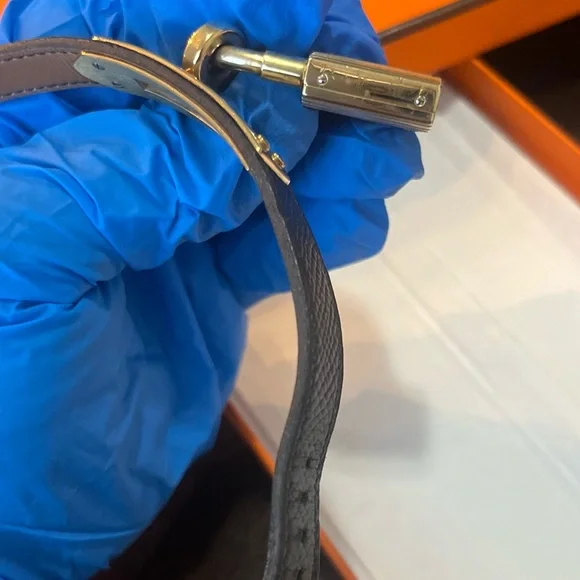 Hermes Kelly Black Leather Watch with Gold Accents